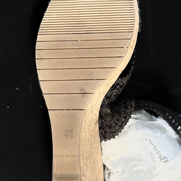 L.K. BENNETT Eimear CORK PLATFORM WEDGE SANDALS SZ 41 EU/10 US - Picture 4 of 6